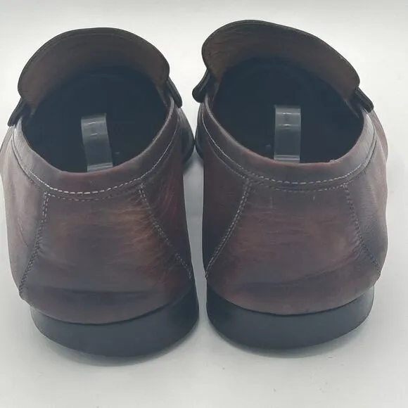 Magnanni Raso Loafers Men's Size 9 24379 Brown Calf-Skin Leather Slip-On