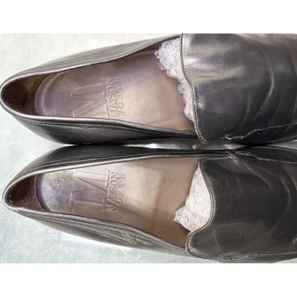 Maison Forte Darkpool Men's Dress Loafers Shoes Size 11.5 Leather Black