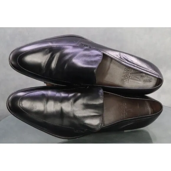 Maison Forte Darkpool Men's Dress Loafers Shoes Size 11.5 Leather Black