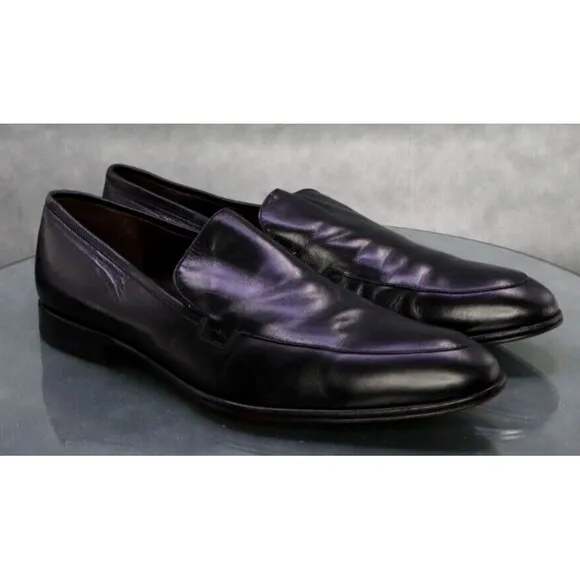 Maison Forte Darkpool Men's Dress Loafers Shoes Size 11.5 Leather Black