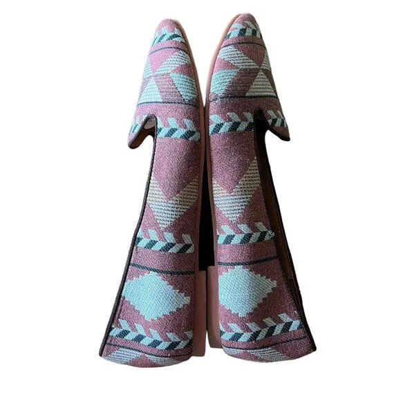Maison Scotch Kilim Style Slip On Loafers Size 8