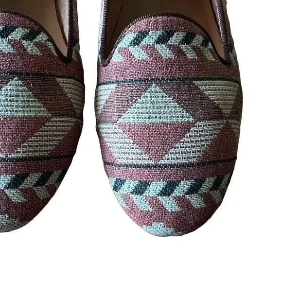 Maison Scotch Kilim Style Slip On Loafers Size 8