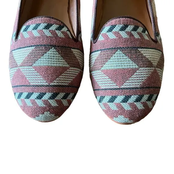 Maison Scotch Kilim Style Slip On Loafers Size 8