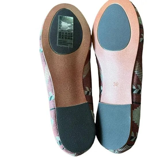 Maison Scotch Kilim Style Slip On Loafers Size 8
