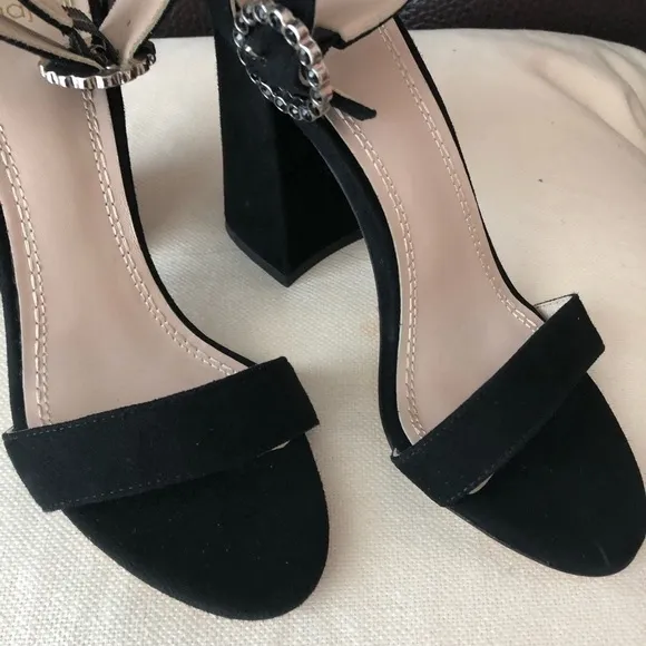 MAJE Fariaz Suede Sandals In Black
