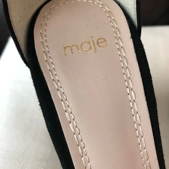 MAJE Fariaz Suede Sandals In Black