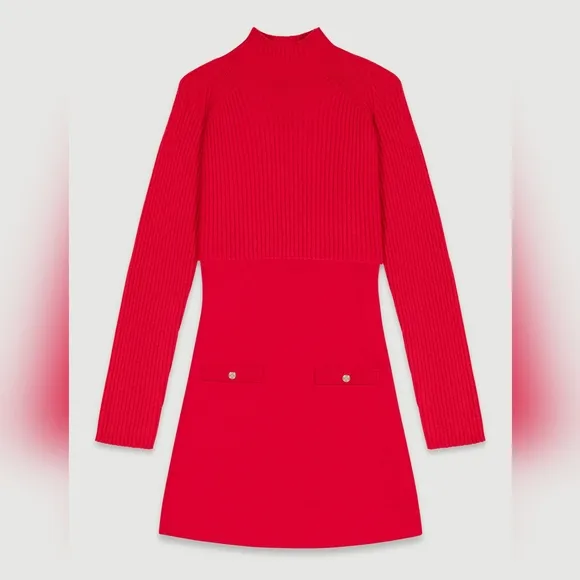 MAJE RED MINI DRESS 2in 1