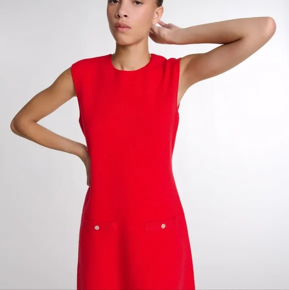 MAJE RED MINI DRESS 2in 1