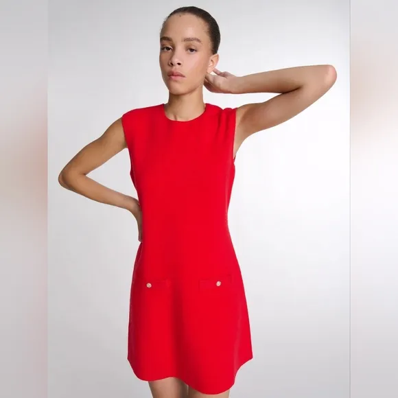 MAJE RED MINI DRESS 2in 1