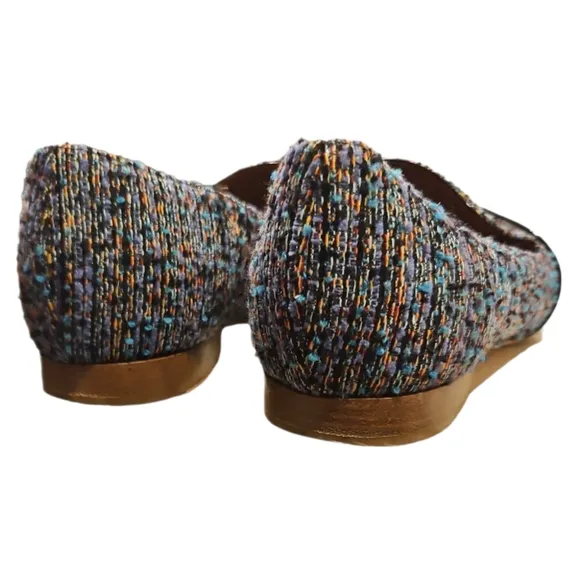 MALONE SOULIERS | Bouclé-Tweed Loafers with Patent-Leather Trim in Size …