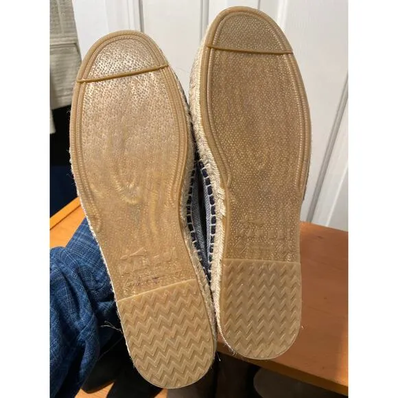 Manebi‎ x Anthropologie Slate Blue Denim Jute Mens Espadrilles 44/11