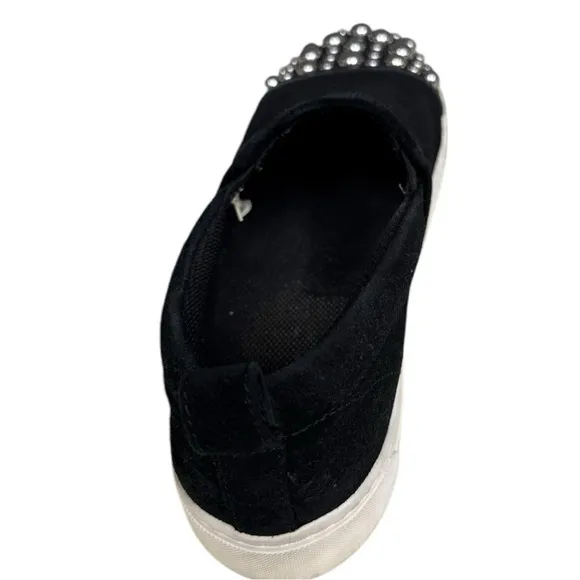 Marc by Marc Jacobs Black Studded Velvet Slip-On Sneakers, Size 38