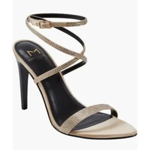Marc Fisher LTD Cammile Ankle Strap Embellished Sandal in Light Natural Size 9.5