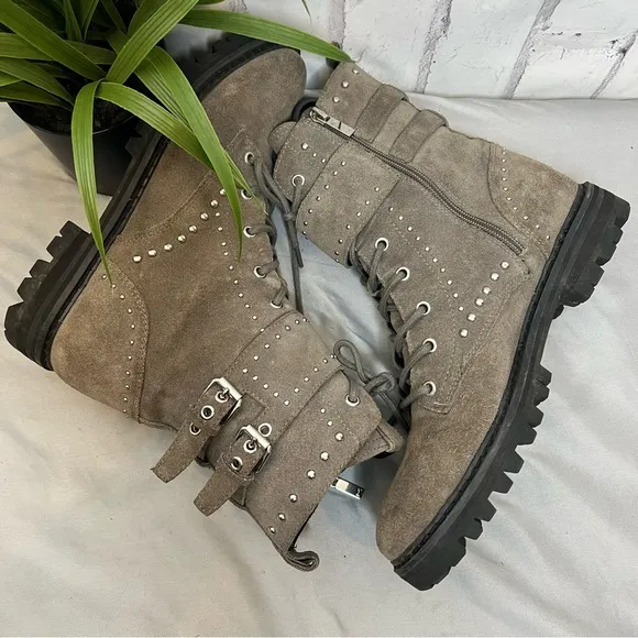 MARC FISHER LTD JOSETTE BELTED MOTO BOOTS