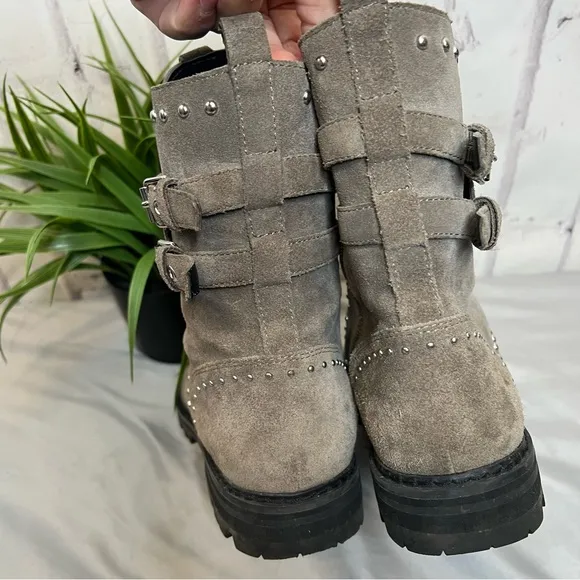 MARC FISHER LTD JOSETTE BELTED MOTO BOOTS