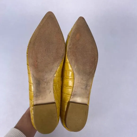 Marc Fisher LTD Zurri Pointed Toe Loafers in Mustard Yellow 11