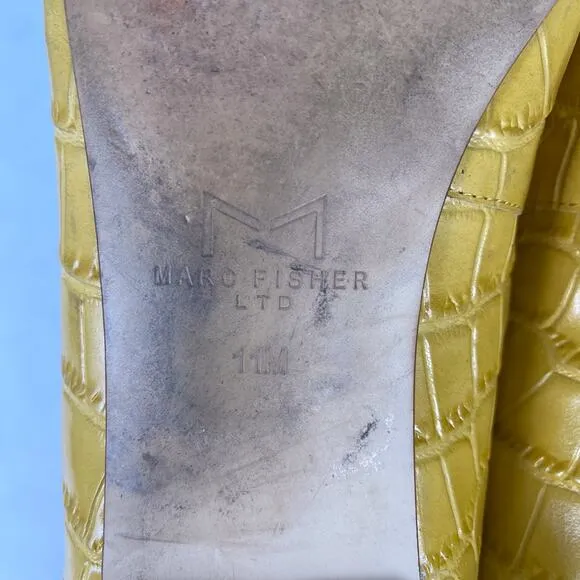 Marc Fisher LTD Zurri Pointed Toe Loafers in Mustard Yellow 11