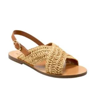 Marc Fisher Tan Raffia Leather Sandals • Women's Sandals Size 7.5