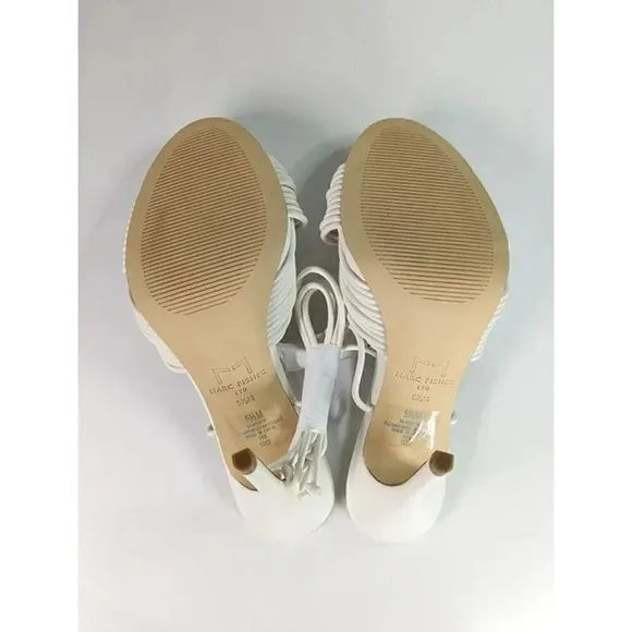 Marc Fisher Women's Brista Almond Toe Strap Heel Sandals Size 5.5 (MSRP $150)