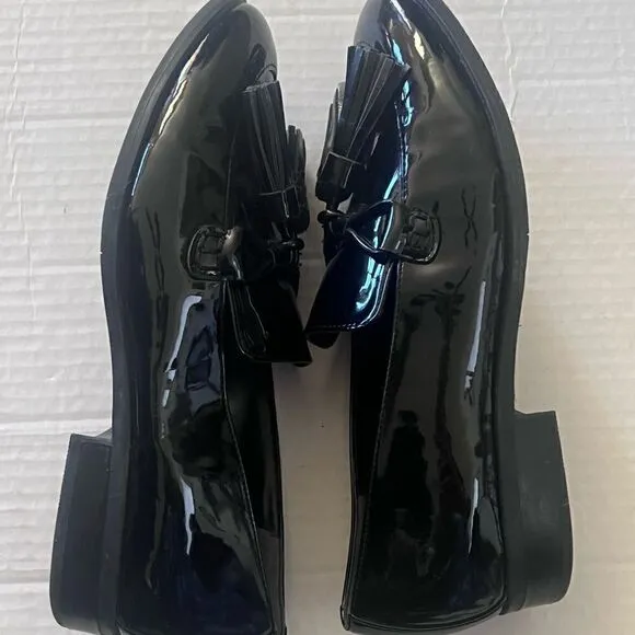 Marc Fisher Black Patent Loafers 6 1/2