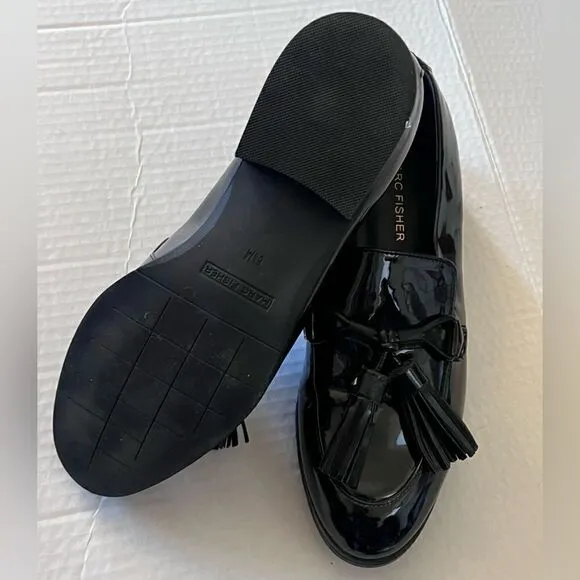 Marc Fisher Black Patent Loafers 6 1/2