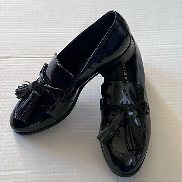 Marc Fisher Black Patent Loafers 6 1/2