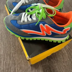 Marc Jacobs Blue and Green Retro Sneakers