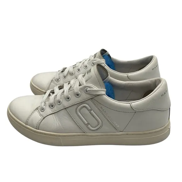 Marc Jacobs White Low-Top Sneakers leather and Rubber Sole size 39
