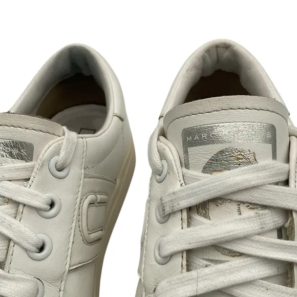 Marc Jacobs White Low-Top Sneakers leather and Rubber Sole size 39