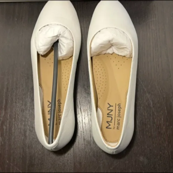 Marc Joseph New York Bedford St Leather Ballet Flats Shoes White EU 37.5/US 7