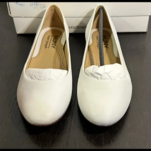 Marc Joseph New York Bedford St Leather Ballet Flats Shoes White EU 37.5/US 7