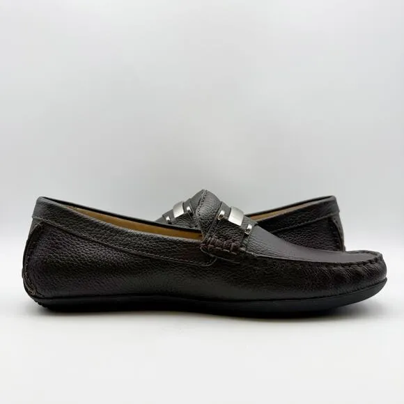 Marc Joseph New York Mens Bryant Park Loafers Size 11.5 Dark Brown Leather NIB
