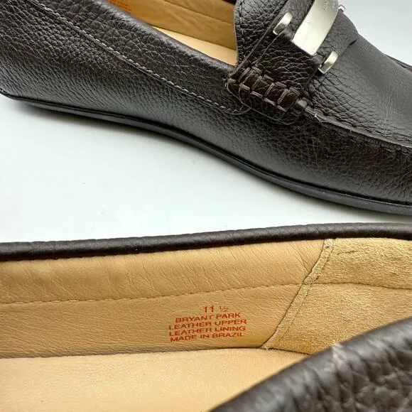 Marc Joseph New York Mens Bryant Park Loafers Size 11.5 Dark Brown Leather NIB
