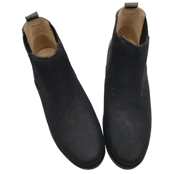 Marc Joseph | NIB Webster Bootie Black Nubuck Leather Pull On Boots Boy's 1.5