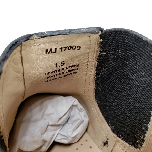 Marc Joseph | NIB Webster Bootie Black Nubuck Leather Pull On Boots Boy's 1.5