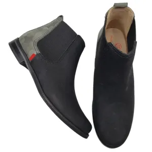 Marc Joseph | NIB Webster Bootie Black Nubuck Leather Pull On Boots Boy's 1.5