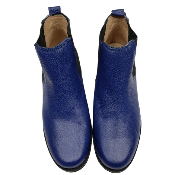 Marc Joseph | NIB Webster Bootie Blue Grainy Leather Pull On Boots Boy's 3
