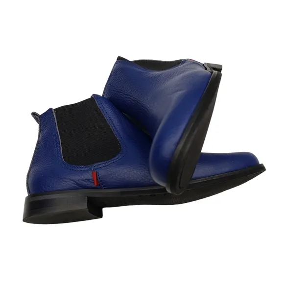 Marc Joseph | NIB Webster Bootie Blue Grainy Leather Pull On Boots Boy's 3
