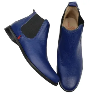 Marc Joseph | NIB Webster Bootie Blue Grainy Leather Pull On Boots Boy's 3