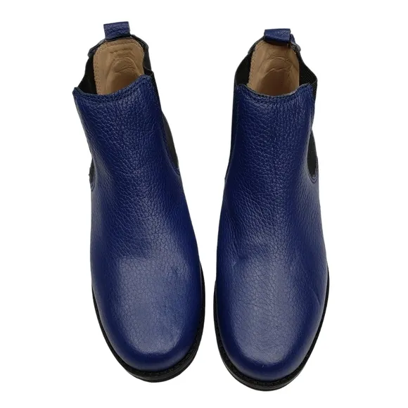 Marc Joseph | NIB Webster Bootie Blue Grainy Leather Pull On Boots Boy's 3