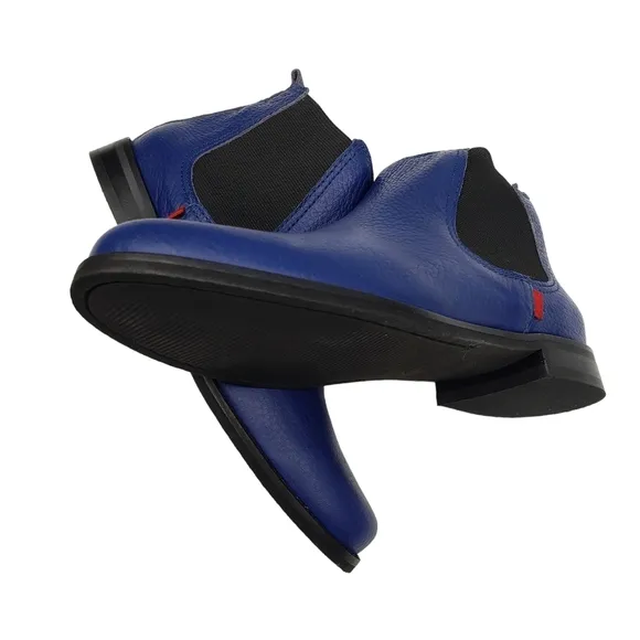 Marc Joseph | NIB Webster Bootie Blue Grainy Leather Pull On Boots Boy's 3