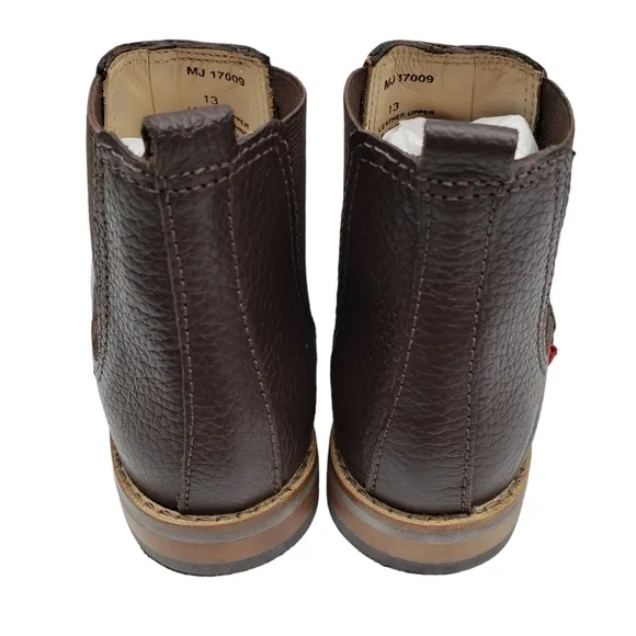 Marc Joseph | NIB Webster Bootie Brown Grainy Leather Pull On Boots Boy's 13