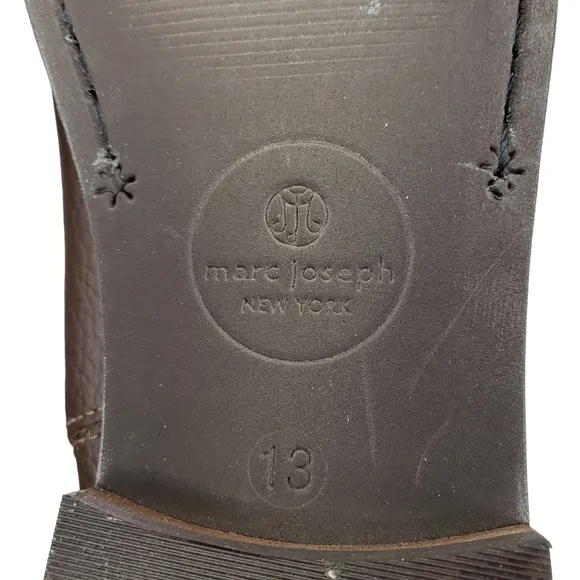 Marc Joseph | NIB Webster Bootie Brown Grainy Leather Pull On Boots Boy's 13