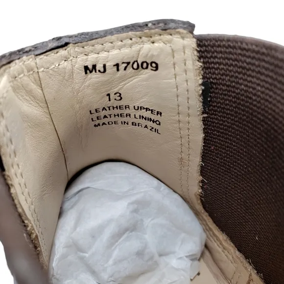 Marc Joseph | NIB Webster Bootie Brown Grainy Leather Pull On Boots Boy's 13