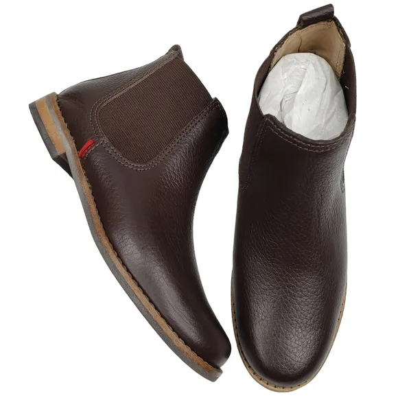 Marc Joseph | NIB Webster Bootie Brown Grainy Leather Pull On Boots Boy's 13