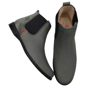 Marc Joseph | NIB Webster Bootie Grey Nubuck Leather Pull On Boots Boy's 2.5