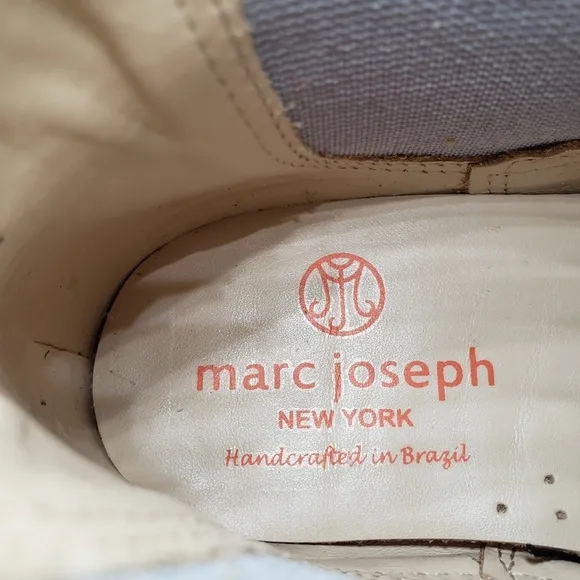 Marc Joseph | NIB Webster Bootie Light Grey Nubuck Leather Pull On Boots Boy 13