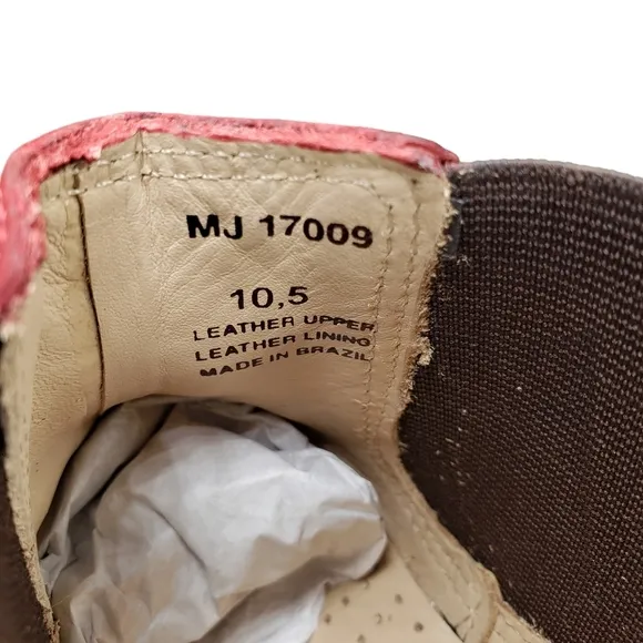 Marc Joseph | NIB Webster Bootie Red Nubuck Leather Pull On Boots Boy's 10.5