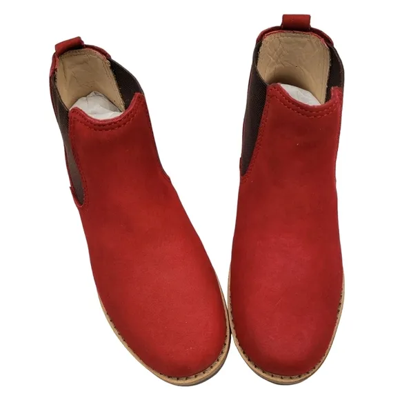 Marc Joseph | NIB Webster Bootie Red Nubuck Leather Pull On Boots Boy's 10.5