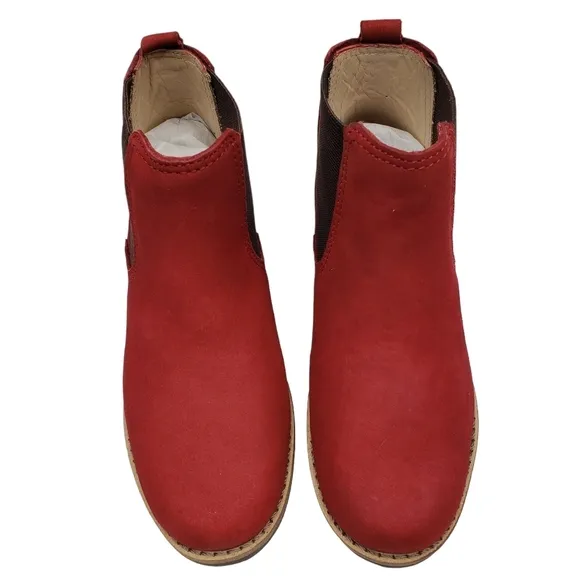 Marc Joseph | NIB Webster Bootie Red Nubuck Leather Pull On Boots Boy's 10.5